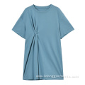 Women Fashion Cotton Stretch Short Sleeve T-shirt Dress